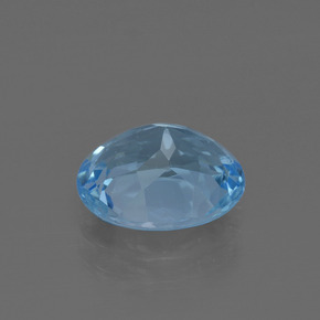 3.32캐럿 천연 스위스 블루 토파즈, 타원형 컷, 10.1×8.2 mm, VVS-VS