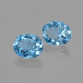 5.86캐럿 천연 스카이 블루 토파즈 보석, 타원형 컷, 10.1×8.3 mm, VVS