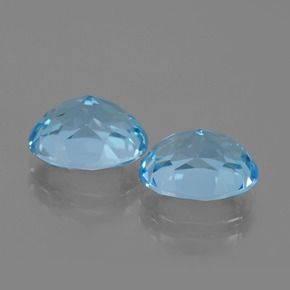 6.88캐럿 천연 스카이 블루 토파즈 보석, 타원형 컷, 10.1×8.2 mm, VVS