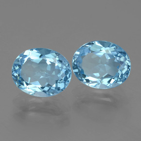 6.47캐럿 천연 스위스 블루 토파즈 보석, 타원형 컷, 10.1×8.1 mm, VVS-VS
