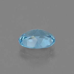 2.92캐럿 천연 스위스 블루 토파즈, 타원형 컷, 10×8 mm, VS