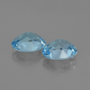 5.96캐럿 천연 스위스 블루 토파즈 보석, 타원형 컷, 10×8.1 mm, VVS