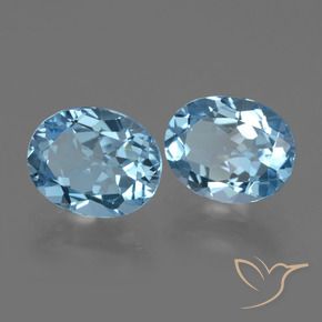 6.08캐럿 천연 스위스 블루 토파즈 보석, 타원형 컷, 10×8 mm, VVS
