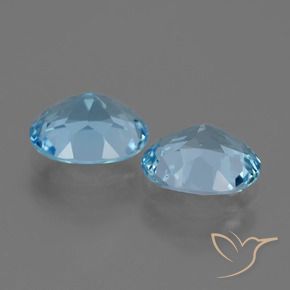 6.08캐럿 천연 스위스 블루 토파즈 보석, 타원형 컷, 10×8 mm, VVS