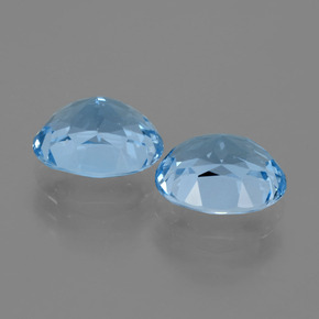 6.95캐럿 천연 스카이 블루 토파즈 보석, 타원형 컷, 10×8.2 mm, VVS