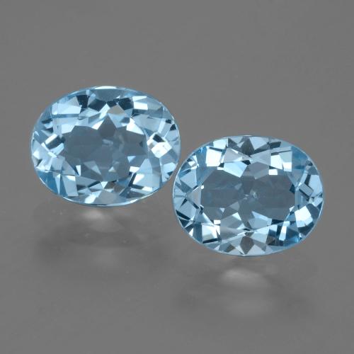 6.23캐럿 천연 스위스 블루 토파즈 보석, 타원형 컷, 10.2×8.1 mm, VS