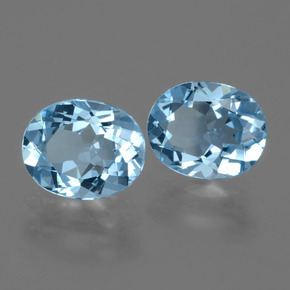 6.23캐럿 천연 스위스 블루 토파즈 보석, 타원형 컷, 10.2×8.1 mm, VS