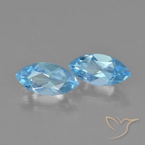 2.70캐럿 천연 스카이 블루 토파즈 보석, 마퀴즈, 10.3×5.2 mm, VVS-VS