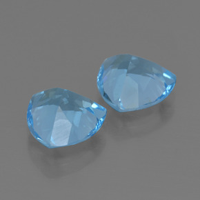 5.86캐럿 천연 스위스 블루 토파즈 보석, 트릴리언, 9.1×9.1 mm, VVS