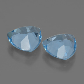 5.90캐럿 천연 스위스 블루 토파즈 보석, 트릴리언, 9.2×9.2 mm, VVS-VS