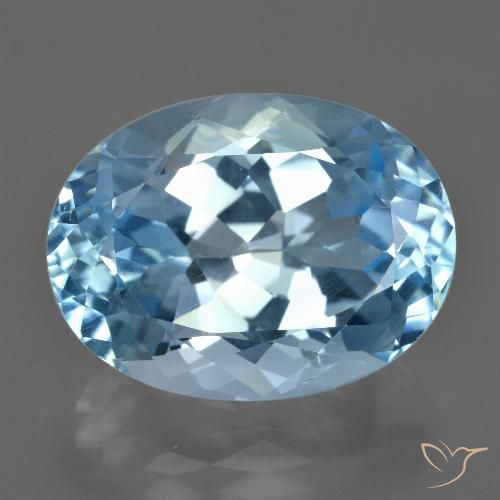 23.45ct 자연스러운 스위스 블루 황옥, 타원형, VVS