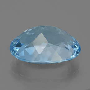 22.82캐럿 천연 스카이 블루 토파즈, 타원형 컷, 20×15.1 mm, VVS