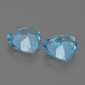 7.32캐럿 천연 스카이 블루 토파즈 보석, 트릴리언, 10×9.9 mm, VVS-VS
