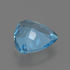 3.39캐럿 천연 스위스 블루 토파즈, 트릴리언, 9.9×9.6 mm, VS