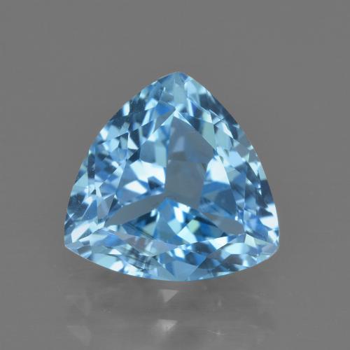 3.80캐럿 천연 스카이 블루 토파즈, 트릴리언, 10×9.7 mm, VVS-VS