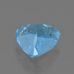 3.80캐럿 천연 스카이 블루 토파즈, 트릴리언, 10×9.7 mm, VVS-VS