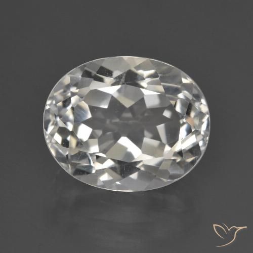 4.87ct 자연스러운 따뜻한 화이트 황옥, 타원형, VS