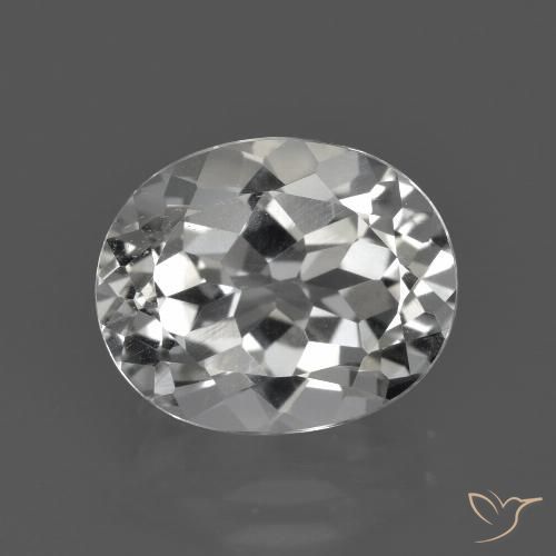 4.86ct 자연스러운 따뜻한 화이트 황옥, 타원형, VS