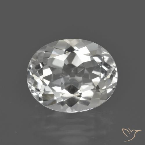 4.79ct 자연스러운 따뜻한 화이트 황옥, 타원형, VS
