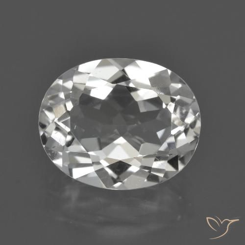 4.58ct 자연스러운 클리어 화이트 황옥, 타원형, VS