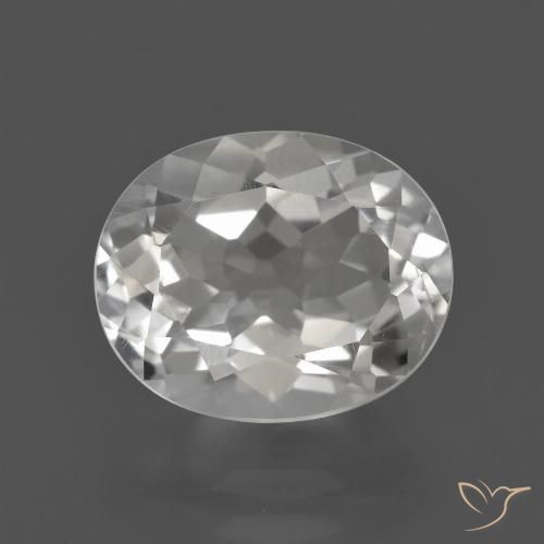 3.50ct 자연스러운 하얀색 황옥, 타원형, VS