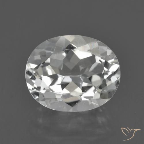 4.88ct 자연스러운 하얀색 황옥, 타원형, VVS-VS