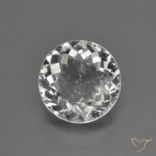 4.62ct 자연스러운 따뜻한 화이트 황옥, 둥근, VS