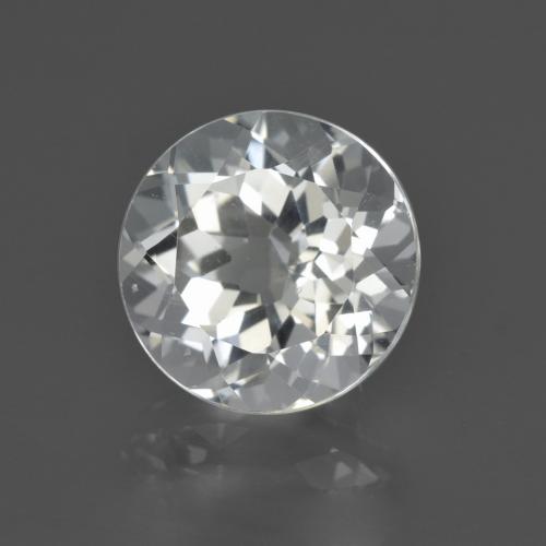 4.63캐럿 천연 따뜻한 화이트 토파즈, 라운드 컷, 10.01 mm, VS