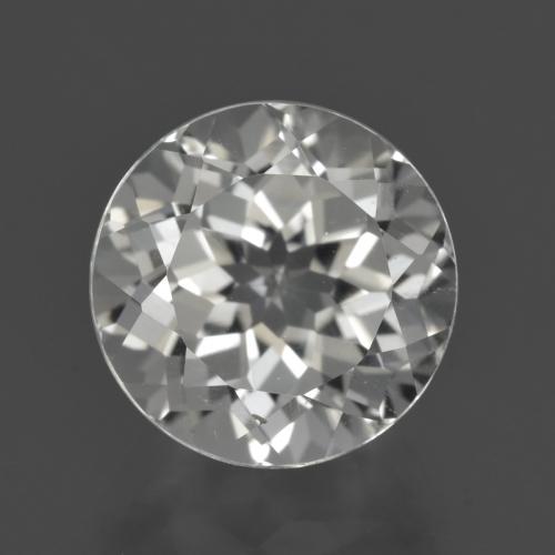 5.82캐럿 천연 화이트 토파즈, 라운드 컷, 10.41 mm, VVS