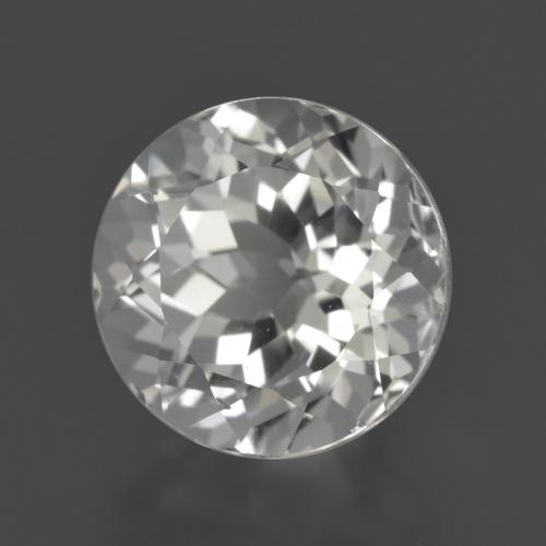 5.82캐럿 천연 화이트 토파즈, 라운드 컷, 10.41 mm, VVS