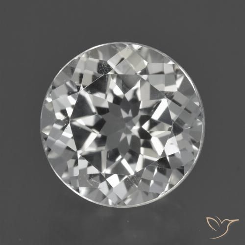 5.50ct 자연스러운 하얀색 황옥, 둥근, VVS