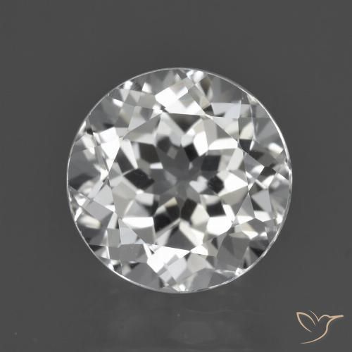 4.82ct 자연스러운 클리어 화이트 황옥, 둥근, VS