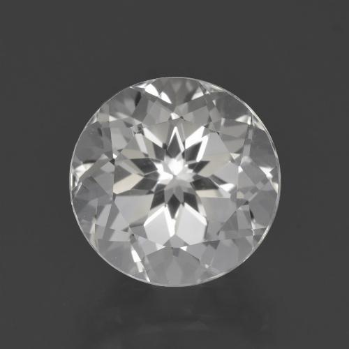 4.76캐럿 천연 클리어 화이트 토파즈, 라운드 컷, 9.92 mm, VVS