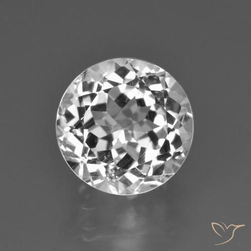 4.21ct 자연스러운 따뜻한 화이트 황옥, 둥근, VS