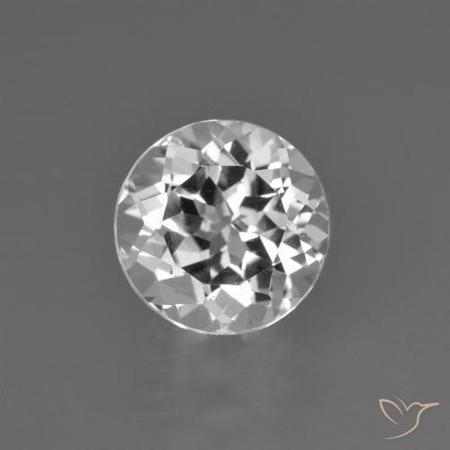 3.05ct 자연스러운 클리어 화이트 황옥, 둥근, VS