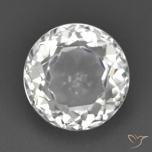 3.57ct 자연스러운 클리어 화이트 황옥, 둥근, VVS