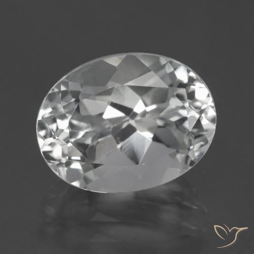 5.61ct 자연스러운 클리어 화이트 황옥, 타원형, VVS-VS