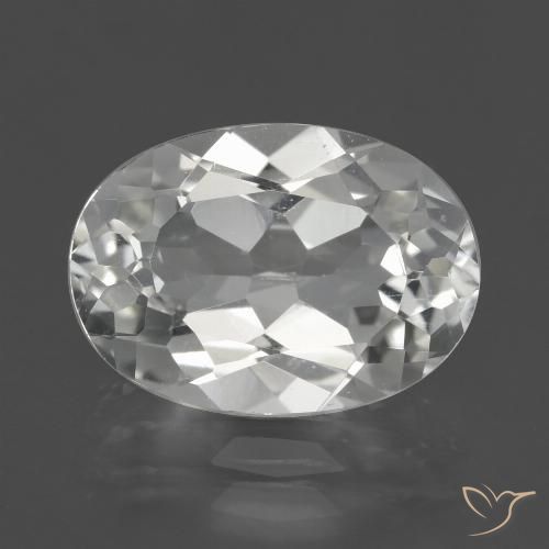 5.12ct 자연스러운 따뜻한 화이트 황옥, 타원형, VS