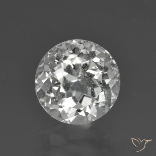 3.49ct 자연스러운 따뜻한 화이트 황옥, 둥근, VS-SI