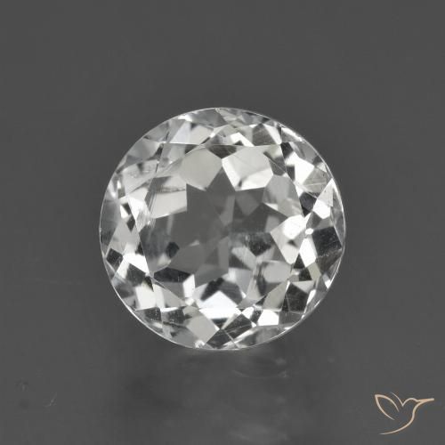 3.15ct 자연스러운 따뜻한 화이트 황옥, 둥근, VS
