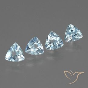 2.04캐럿 천연 스카이 블루 토파즈 보석, 트릴리언, 5.2×5.1 mm, VS