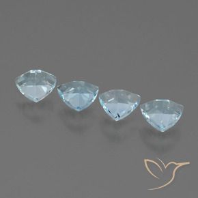 2.04캐럿 천연 스카이 블루 토파즈 보석, 트릴리언, 5.2×5.1 mm, VS