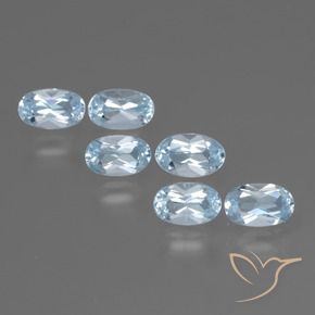 1.84캐럿 천연 스카이 블루 토파즈 보석, 타원형 컷, 5×3.1 mm, VS