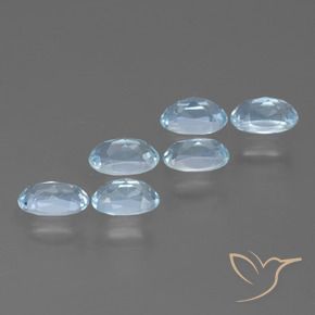 1.84캐럿 천연 스카이 블루 토파즈 보석, 타원형 컷, 5×3.1 mm, VS