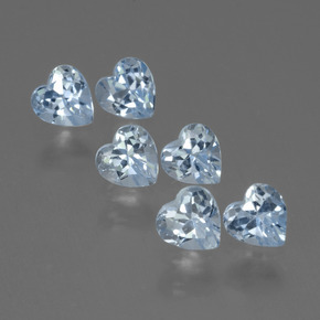 1.94캐럿 천연 스카이 블루 토파즈 보석, 하트 모양, 4.2×4.1 mm, VS