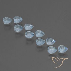 2.83캐럿 천연 스카이 블루 토파즈 보석, 하트 모양, 4×4 mm, VS
