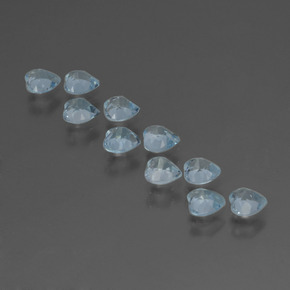 2.68캐럿 천연 스카이 블루 토파즈 보석, 하트 모양, 4×3.9 mm, VS