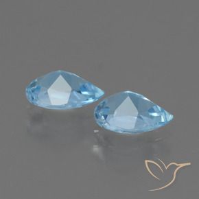 1.62캐럿 천연 스위스 블루 토파즈 보석, 배 모양, 7.1×5.1 mm, VVS-VS