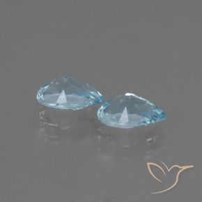 1.76캐럿 천연 하늘색 황옥 보석, 배 모양, VVS-VS