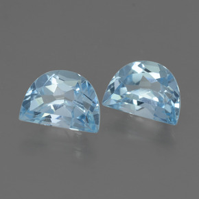 2.15캐럿 천연 스카이 블루 토파즈 보석, 멋진 모양, 7.2×5.2 mm, VVS
